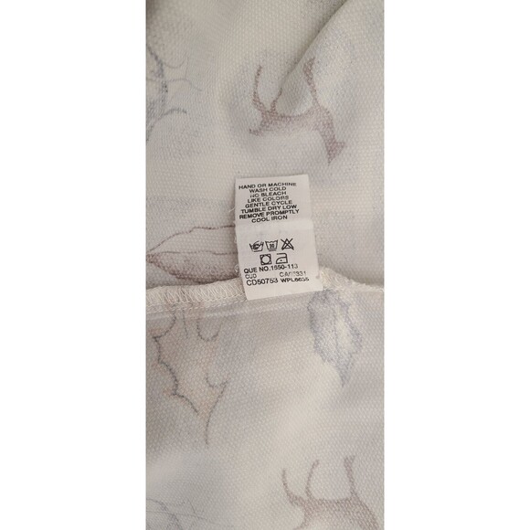 Vintage Woolrich Womens Cotton Shirt Ivory Brown Autumn Animals Leaves Size S - Picture 5 of 7